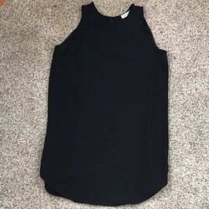 Black dressy tunic top size L.